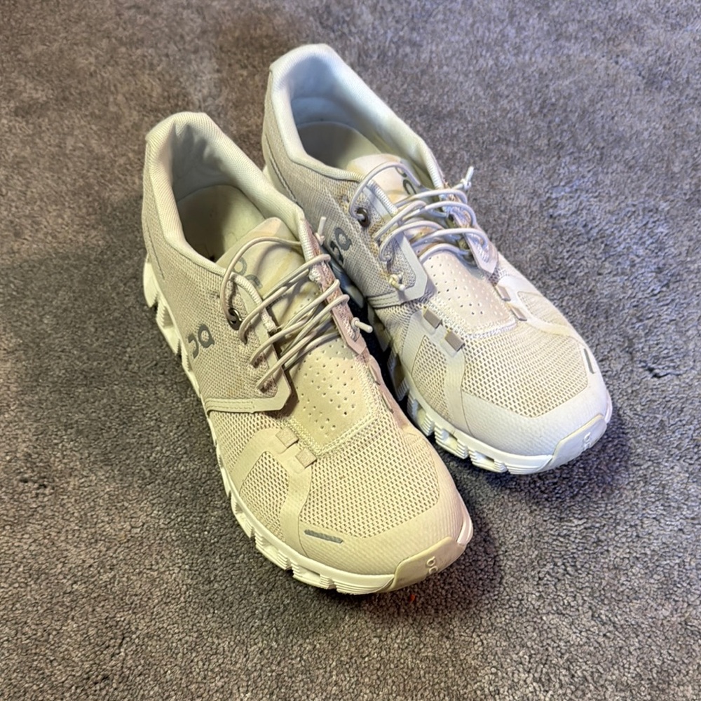 On Running Light Beige Athletic Shoes